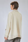 long and straight cardigan in soft hand-knitted cashmere and silk yarn - LUSSI 