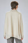 long and straight cardigan in soft hand-knitted cashmere and silk yarn - LUSSI 
