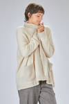 long and straight cardigan in soft hand-knitted cashmere and silk yarn - LUSSI 