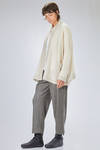 long and straight cardigan in soft hand-knitted cashmere and silk yarn - LUSSI 