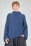 long and wide sweater in hand-knitted silk yarn - LUSSI 