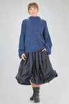 long and wide sweater in hand-knitted silk yarn - LUSSI 