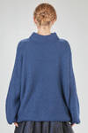 long and wide sweater in hand-knitted silk yarn - LUSSI 