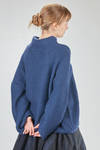 long and wide sweater in hand-knitted silk yarn - LUSSI 