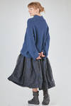 long and wide sweater in hand-knitted silk yarn - LUSSI 