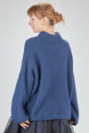 long and wide sweater in hand-knitted silk yarn - LUSSI 