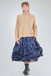 hip-length sweater, slightly flared, in soft hand-knitted cashmere and silk yarn - LUSSI 