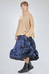 hip-length sweater, slightly flared, in soft hand-knitted cashmere and silk yarn - LUSSI 
