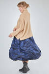 hip-length sweater, slightly flared, in soft hand-knitted cashmere and silk yarn - LUSSI 