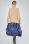 hip-length sweater, slightly flared, in soft hand-knitted cashmere and silk yarn - LUSSI 