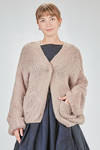 long and wide cardigan in hand-knitted silk yarn - LUSSI 