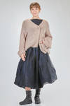 long and wide cardigan in hand-knitted silk yarn - LUSSI 