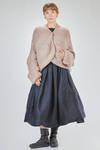 long and wide cardigan in hand-knitted silk yarn - LUSSI 