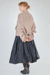 long and wide cardigan in hand-knitted silk yarn - LUSSI 