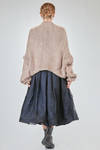 long and wide cardigan in hand-knitted silk yarn - LUSSI 