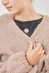long and wide cardigan in hand-knitted silk yarn - LUSSI 