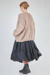 long and wide cardigan in hand-knitted silk yarn - LUSSI 