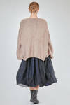 long and wide cardigan in hand-knitted silk yarn - LUSSI 