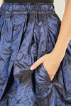 longuette skirt, wide, in washed silk taffetas and tulle - LUSSI 