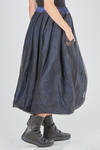 longuette skirt, wide, in washed silk taffetas and tulle - LUSSI 