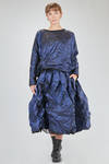 hip-length top, wide, in washed silk taffetas and tulle - LUSSI 
