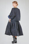 hip-length top, wide, in washed silk taffetas and tulle - LUSSI 