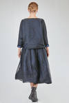hip-length top, wide, in washed silk taffetas and tulle - LUSSI 