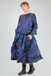 hip-length top, wide, in washed silk taffetas and tulle - LUSSI 