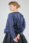 hip-length top, wide, in washed silk taffetas and tulle - LUSSI 