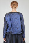 hip-length top, wide, in washed silk taffetas and tulle - LUSSI 