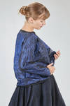hip-length top, wide, in washed silk taffetas and tulle - LUSSI 
