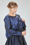 hip-length top, wide, in washed silk taffetas and tulle - LUSSI 