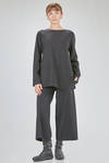 long and flared tunic in knitted merino wool fabric - LUSSI 
