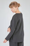 long and flared tunic in knitted merino wool fabric - LUSSI 