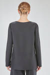 long and flared tunic in knitted merino wool fabric - LUSSI 