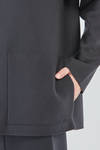 long and flared tunic in knitted merino wool fabric - LUSSI 