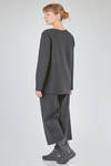 long and flared tunic in knitted merino wool fabric - LUSSI 