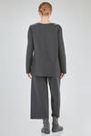 long and flared tunic in knitted merino wool fabric - LUSSI 