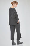 long and flared tunic in knitted merino wool fabric - LUSSI 