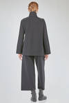 hip-length jacket, slightly flared, in knitted merino wool fabric - LUSSI 