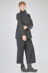 hip-length jacket, slightly flared, in knitted merino wool fabric - LUSSI 