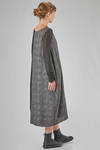 abito longuette, sfiancato, a patchwork di lana, viscosa e seta - MARC LE BIHAN 