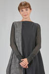 abito longuette, sfiancato, a patchwork di lana, viscosa e seta - MARC LE BIHAN 