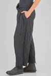pantalone ampio, alla caviglia, in chevron di cotone, lana e metallo - MARC LE BIHAN 