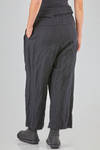 pantalone ampio, alla caviglia, in chevron di cotone, lana e metallo - MARC LE BIHAN 