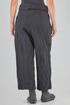 pantalone ampio, alla caviglia, in chevron di cotone, lana e metallo - MARC LE BIHAN 