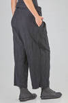 pantalone ampio, alla caviglia, in chevron di cotone, lana e metallo - MARC LE BIHAN 