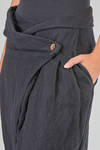 pantalone ampio, alla caviglia, in chevron di cotone, lana e metallo - MARC LE BIHAN 