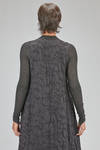 long, wide and flared dress, in boiled wool jacquard - MARC LE BIHAN 