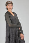 long, wide and flared dress, in boiled wool jacquard - MARC LE BIHAN 